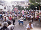 Ice Cream Vendor in Middle of Crowds During Easter Celebratioans  Taxco  Mexico  North America