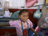 Little Girl  Milagro  Shows off Her Dimples  on Border with Honduras  Nicaragua  Central America