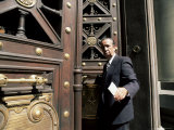 A Lawyer Leaving the Courthouse  Santiago  Chile  South America