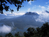 View of Lake and Town of Santiago  Lago Atitlan (Lake Atitlan)  Guatemala  Central America