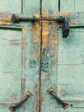 Close-up of Locked Door  Yangshuo  Guangxi Province  China  Asia