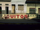 Bicycle Cruises Past Homes  Iquitos  Peru  South America
