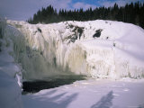 Tannfors  a 32M High  60M Wide Frozen Waterfall  Near Are  Jamtland  Sweden  Scandinavia  Europe
