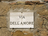 Street Sign  Pienza  Val d'Orcia  Tuscany  Italy  Europe