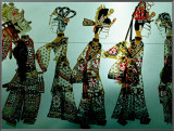 Traditional Shadow Puppets Cut from Leather in Muslim Quarter  Xi'an  China