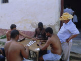 Group of Men Playing Dominos  Trinidad  Sancti Spiritus  Cuba