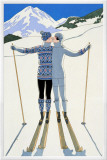 Winter: Lovers in the Snow  Fashion Plate from "Twentieth Century France " 1925