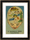 "Womans Mind Magnified" Pre-made-framed Framed Giclee Print