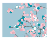 Blue and Pink Blossom