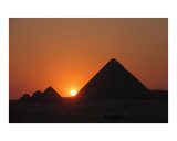 Sunset Between the Pyramids