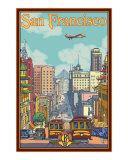 San Francisco Cable Cars California Street Poster