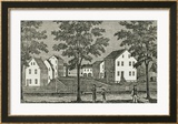 Shaker Houses in Enfield  from "Connecticut Historical Collections " by John Warner Barber  1856