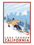 Downhhill Snow Skier  Lake Tahoe  California