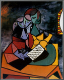 "The Lesson" Pre-made-framed Framed Canvas Print