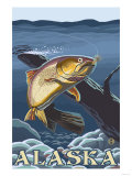 Trout Fishing Cross-Section  Alaska