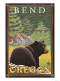 Black Bear in Forest  Bend  Oregon