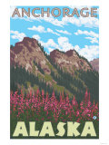 Fireweed & Mountains  Anchorage  Alaska