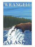Bear Fishing in River  Wrangell  Alaska