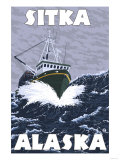 Fishing Boat Scene  Sitka  Alaska