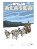 Dog Sledding Scene  Juneau  Alaska