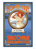 Woman Riding Ferry  Tacoma  Washington