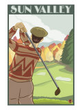 Golfer Scene  Sun Valley  Idaho