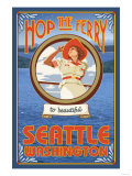 Woman Riding Ferry  Seattle  Washington