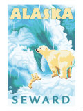 Polar Bears & Cub  Seward  Alaska