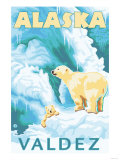 Polar Bears & Cub  Valdez  Alaska