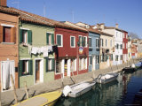 Houses on the Waterfront  Burano  Venice  Veneto  Italy  Europe