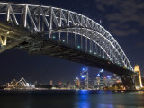 Opera House and Harbour Bridge at Night  Sydney  New South Wales  Australia  Pacific