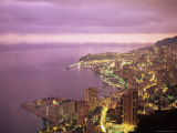 Evening View Over Monte Carlo  Monaco  Mediterranean  Europe