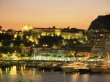 The Harbour and Prince's Palace at Sunset  Monte Carlo  Monaco  Cote d'Azur  Mediterranean  Europe