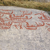 Ancient Rock Carvings from Pre-Viking Times  Ostfold Near Halden  Norway  Scandinavia  Europe