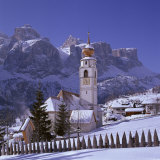 Christian Church in Snowy Landscape  South Tirol (Tyrol)  Italy