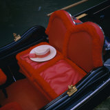Gondola Seat and Gondolier's Hat  Venice  Veneto  Italy  Europe