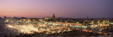 Place Jemaa El Fna (Djemaa El Fna) at Dusk  Marrakesh (Marrakech)  Morocco  North Africa  Africa