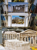Souvenirs Including Models of Temples and Postcards for Sale  Italy  Mediterranean