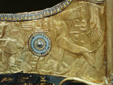 State Chariot Showing the King as a Sphinx Trampling the Enemies of Egypt Underfoot  Thebes  Egypt