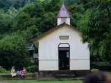 Protestant Church  Vaitahu Bay  Tahuata Island  Marquesas Islands Archipelago  French Polynesia