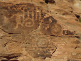 Petroglyphs Drawn in Sandstone by Anasazi Indians Around 500Ad  Valley of Fire State Park  Nevada