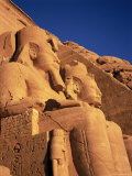 Large Carved Seated Statues of the Pharaoh  Temple of Rameses II  Nubia  Egypt