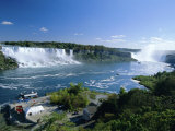 Niagara Falls on the Niagara River That Connects Lakes Ontario and Erie  New York State  USA