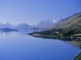 Northern Tip of Lake Wakatipu at Glenorchy and Mt Earnslaw  South Island  New Zealand