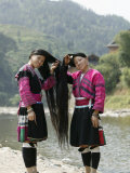 Young Women of Yao Minority Tribe  Huanglo Yao Village  Longsheng Terraced Ricefields  China