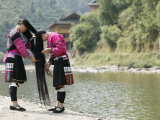 Young Women of Yao Minority Tribe  Huanglo Yao Village  Longsheng Terraced Ricefields  China