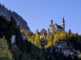 Schloss Neuschwanstein  Fairytale Castle Built by King Ludwig II  Near Fussen  Bavaria  Germany
