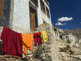 Monk's Clothes on Line  Tikse (Tiksay) Gompa (Monastery)  Tikse (Tiksay)  Indian Himalayas  India