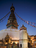 Swayambhunath Buddhist Stupa on a Hill Overlooking Kathmandu  Unesco World Heritage Site  Nepal