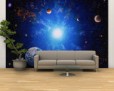 Illustration of Earth and Glowing Star